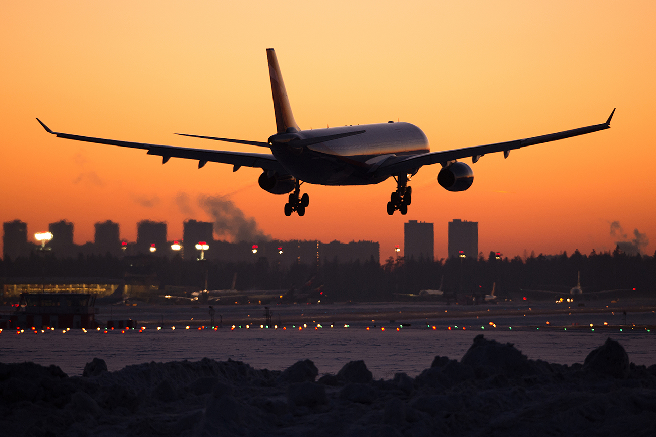 An Airbus A330 of Aeroflot landing at the Sheremetyevo international airport. / Photo: Maksim Blinov/RIA Novosti