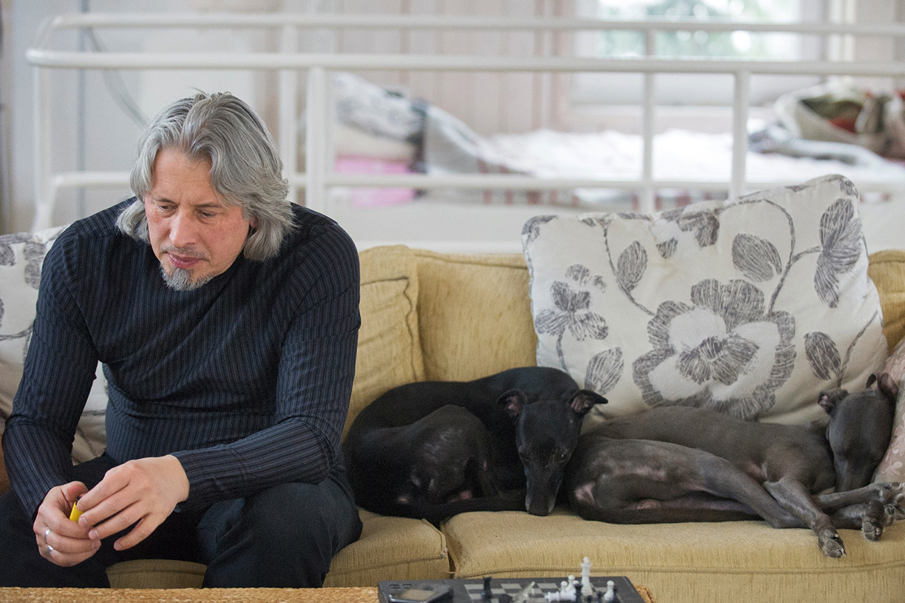 Vladimir Sorokin at his dacha. Source: Kommersant