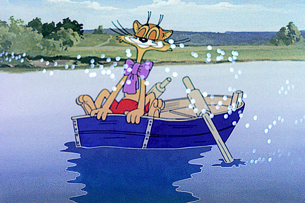 Сцена от анимационния филм "Приключенията на котарака Леополд". Студио "Союзмултфилм", 1970-те гг. / РИА "Новости"