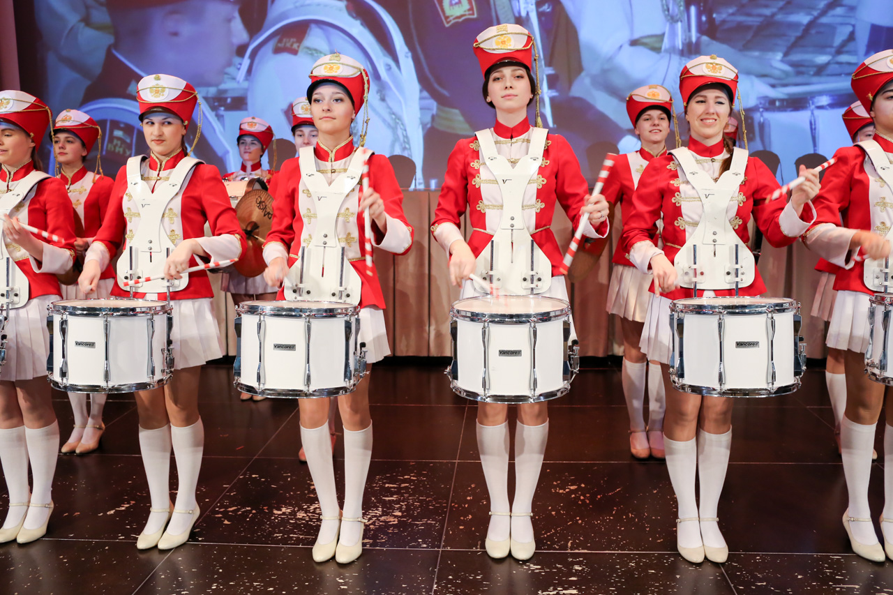 O conjunto de percussão é um membro regular no Festival de Música Militar Internacional da Torre Spasskaya, na Praça Vermelha. / Foto: Olga Ivanova