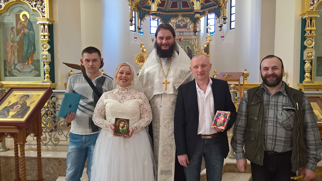 Yemelyan Sosinsky (R) at the wedding of his charge. Source: Personal archive