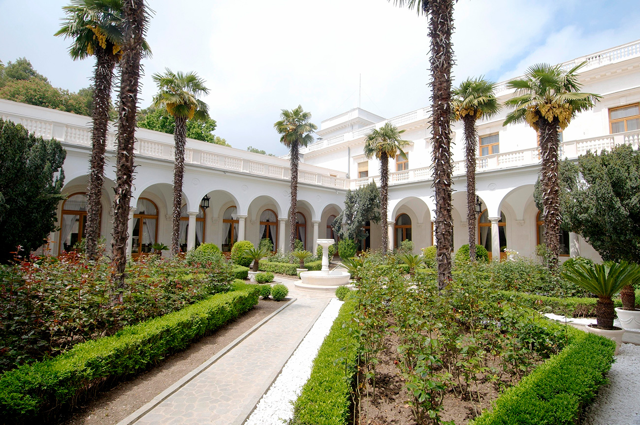 Italian courtyard of Livadia Palace, Livadiya, Yalta, Crimea