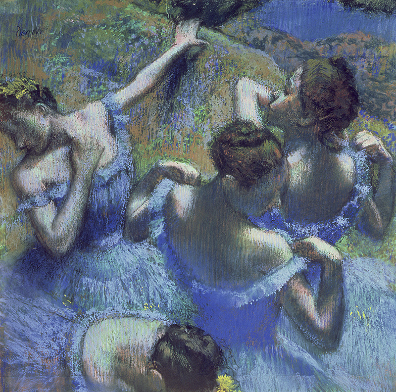 'Blue Dancers' by Edgar Degas. / Source: The Pushkin State Museum of Fine Arts
