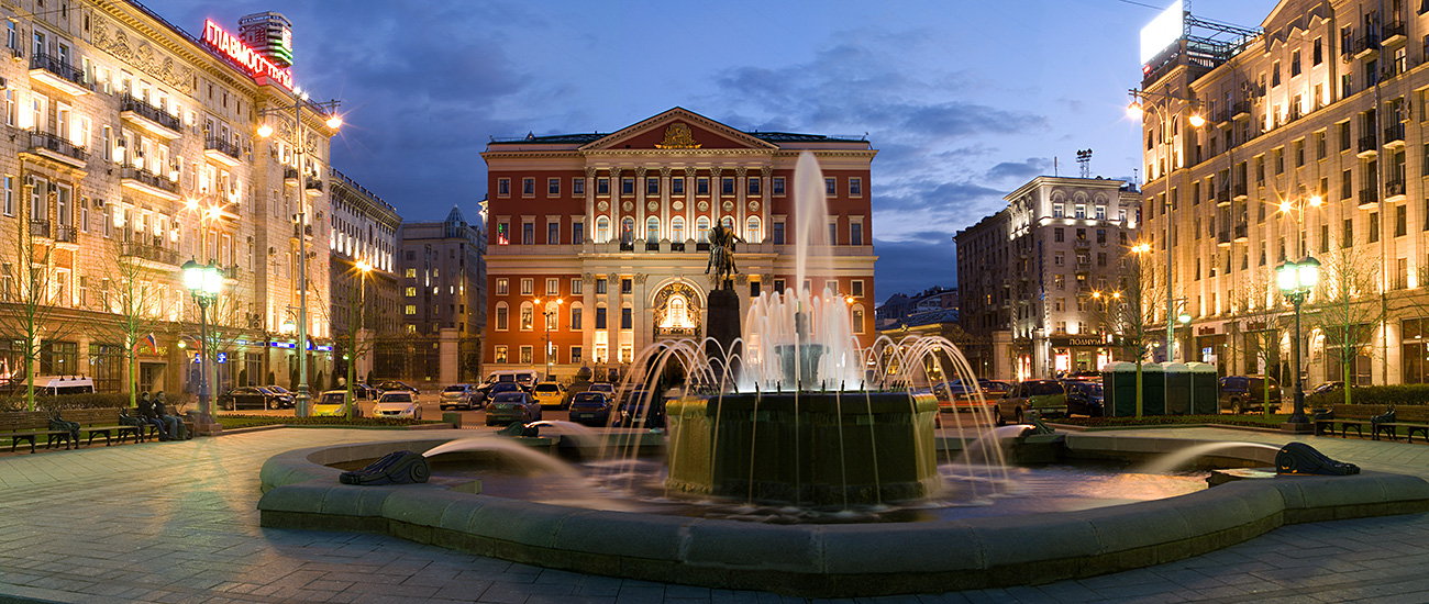  Tverskaya Square, fountain, Moscow, Russia. / Konstantin Kokoshkin/Global Look Press