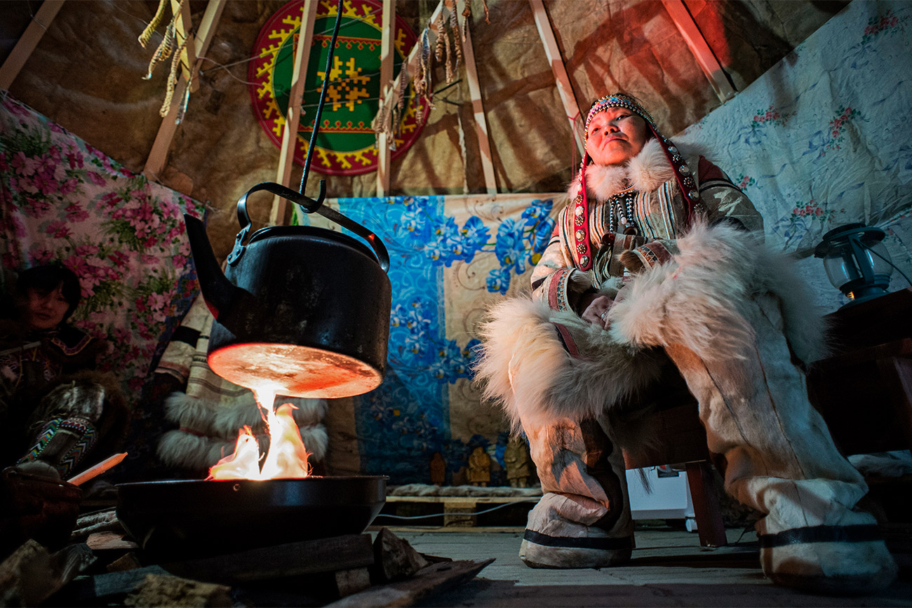 Cabana étnica conhecida como “yurt” (Foto: Ramil Sitdikov/RIA Nôvosti)