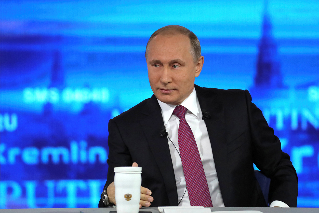 Putins "Direkter Draht" 2017 / Reuters