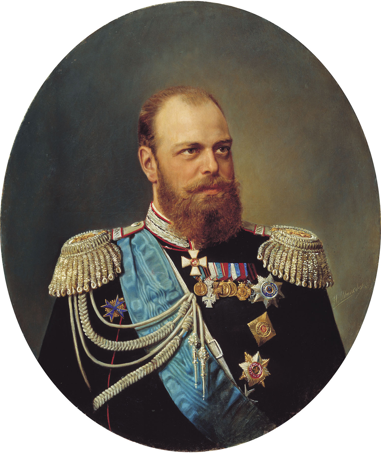 Retrato do tsar Aleksandr 3º (Foto: Museu militar e histórico de artilharia, engenharia militar e tropas de comunicação)