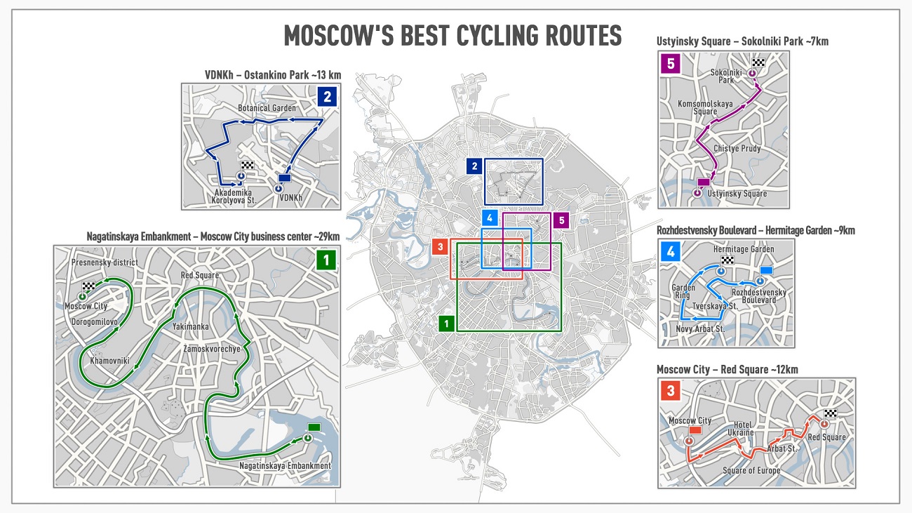Moscow cycling routes. / Stepan Zharky