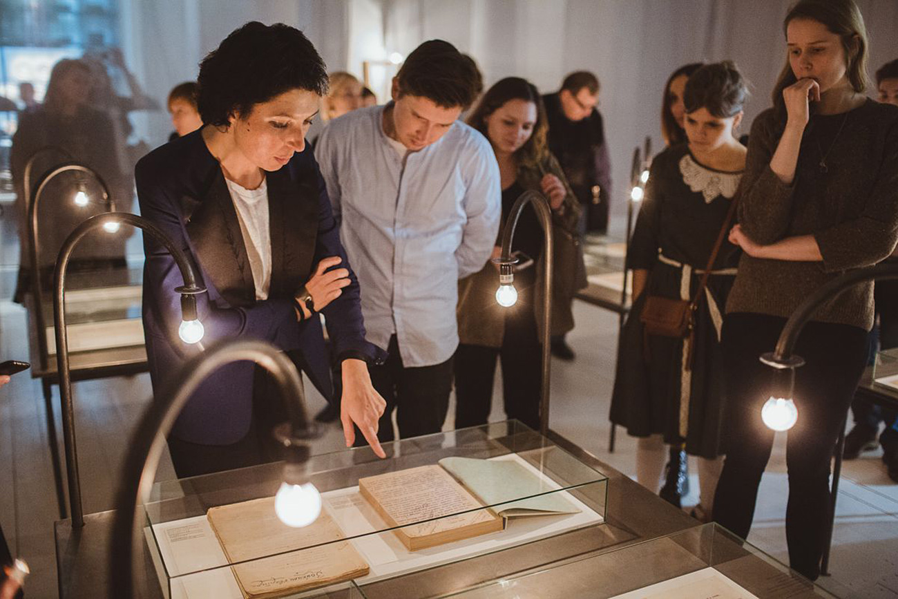 Exhibition '200 bites in a minute. Typewriter and the mind of the 20th century' and its curator Anna Narinskaya. Source: The Polytechnic Museum