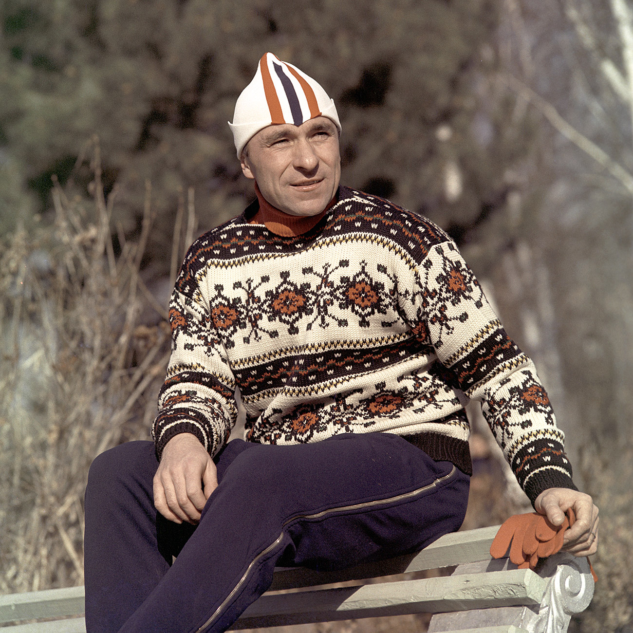 エヴゲニー・グリシン、1956年と1960年オピンピックの男子スピードスケートの金メダリスト（500mと1500m）＝ヨシフ・ブドネーヴィチ／ロシア通信