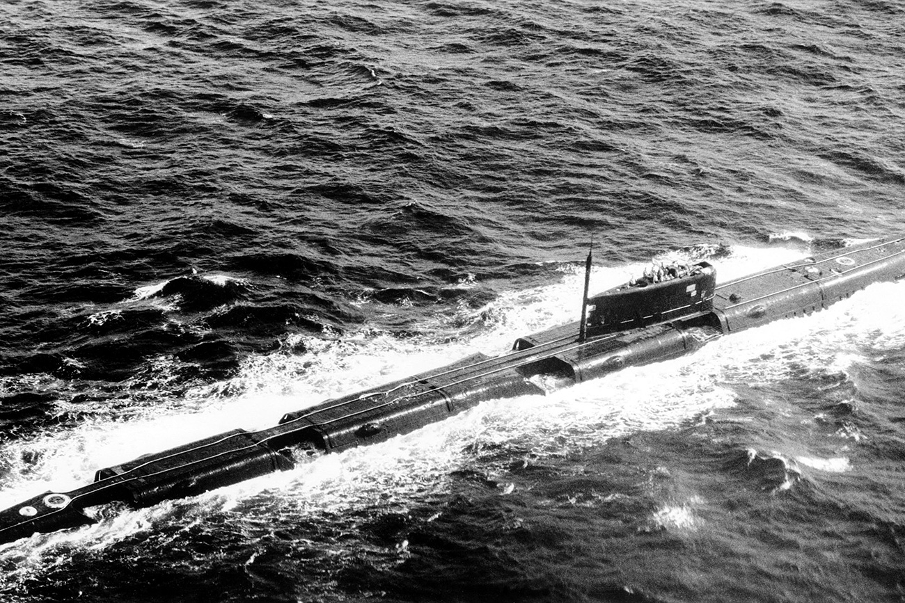 Un submarino soviético de misiles guiados de la clase Echo II. Fuente: Marina de EE UU
