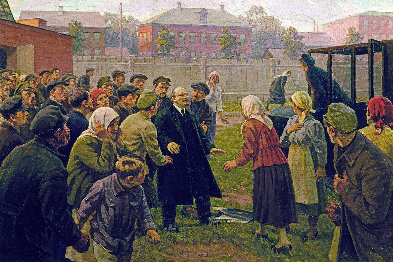 "Atentado contra la vida de Vladímir Lenin, el 30 de agosto de 1918", obra de M.G.Sokolov / RIA Novosti