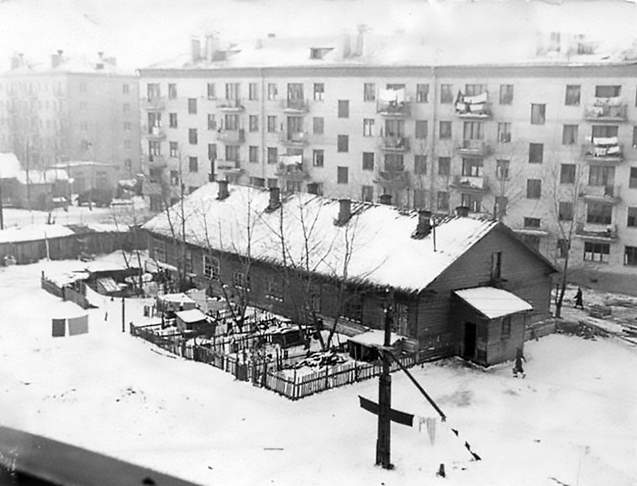 Барака в Текстилшчики, 1962 г. Архивна снимка на Сергей Овсяников