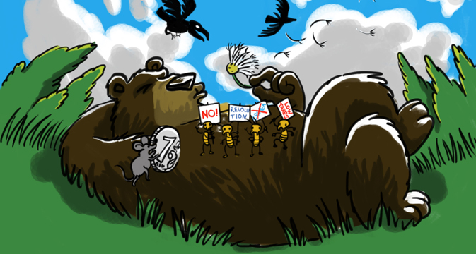 bear Russia avoids revolution again 