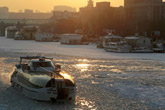 
A restaurant riverboat on Moskva River 