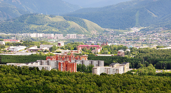 The view of Krasnoyarsk.\n
