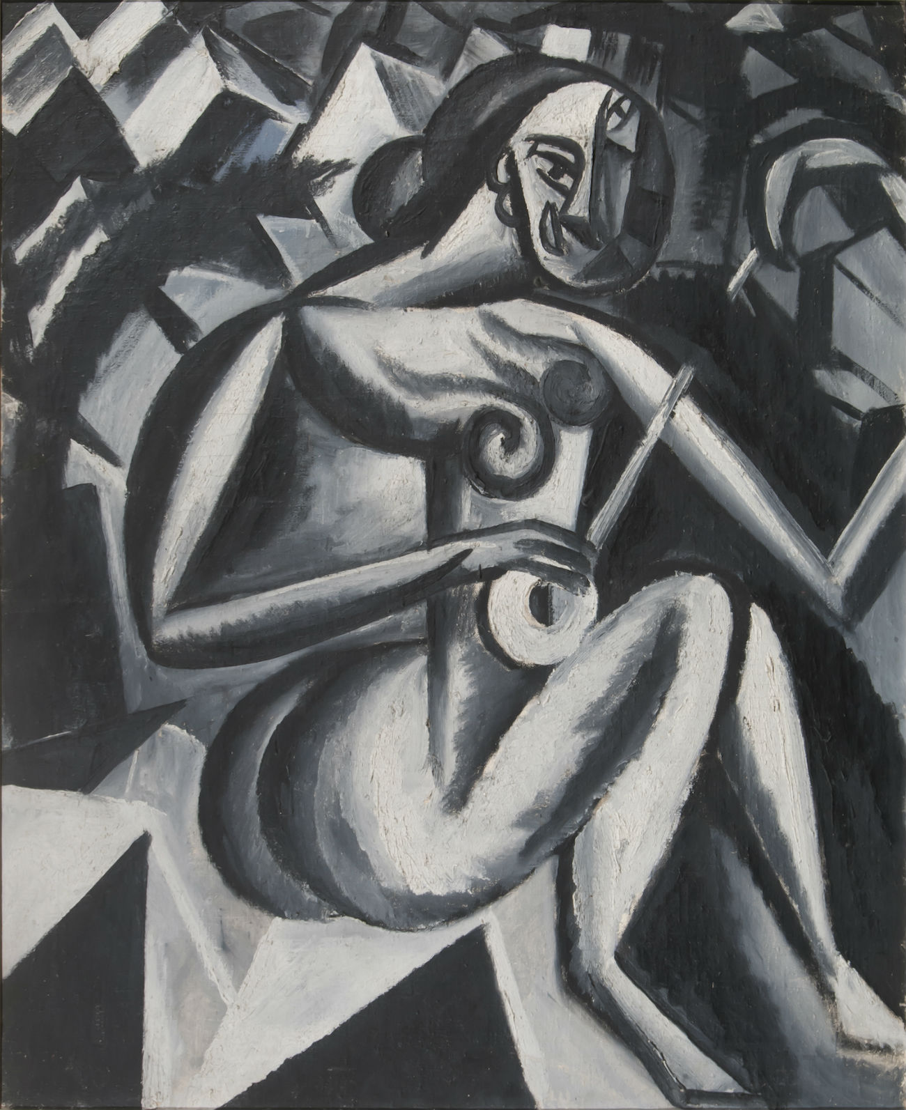 Wladimir Burljuk, "Akt mit Mandoline",1913. / Kunstsammlungen Chemnitz