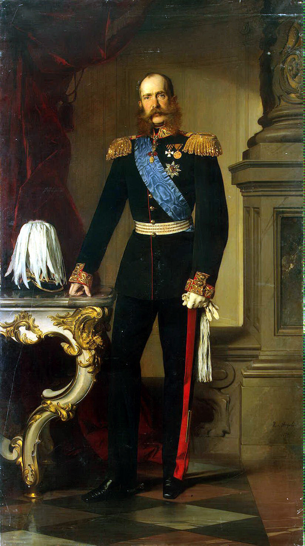Kaiser Franz Joseph I. im Jahre 1874: Ein Porträt von Heinrich von Angeli. 