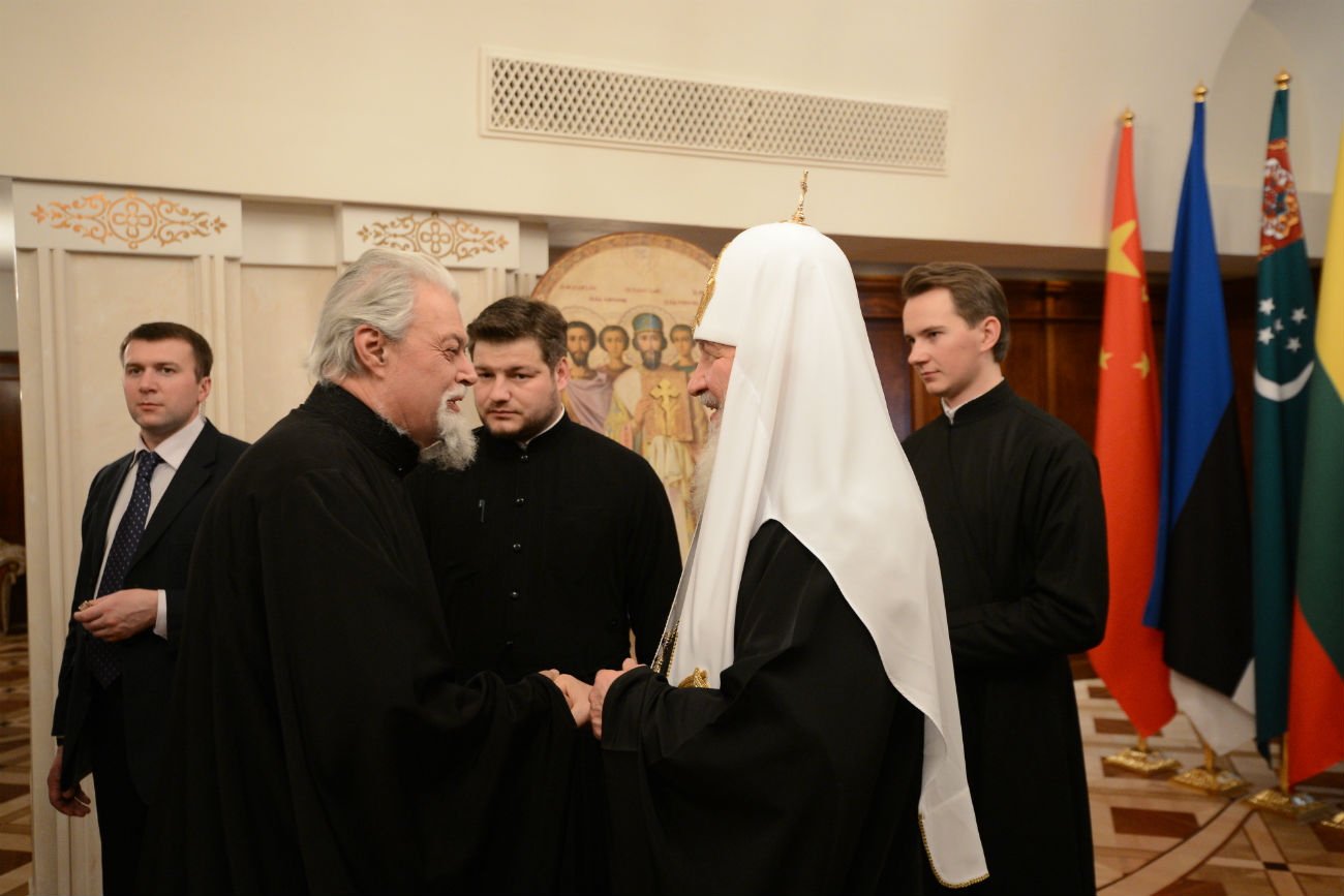 Johann Krammer (links) mit dem Patriarchen von Moskau Kyrill (rechts). Foto aus dem persönlichen Archiv
