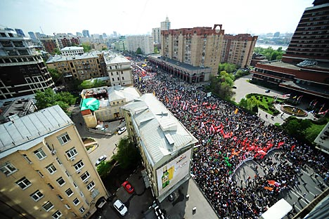 The May 6 protests are in full swing. Source: RIA Novosti / Vladimir Pesnya