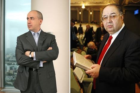 Yuri Milner, left, and Alisher Usmanov, right. Source: Kommersant 