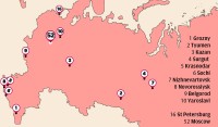 Happiness Index in Russia's largest cities