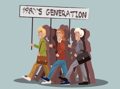 1980's generation. Drawing by Alena Repkina. 