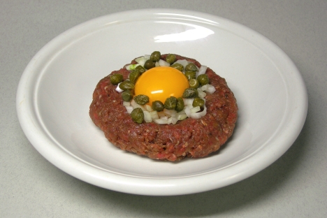 Tartare — a generous portion of raw minced beefsteak, mixed with an egg yolk and flavorsome marinade sauce. Source: Lori / Legion Media