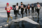  Running across Lake Baikal 
