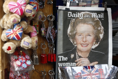 Reaction to the death of Margaret Thatcher, London, Britain - 09 Apr 2013. Source: Rex Features / M & Y News Ltd