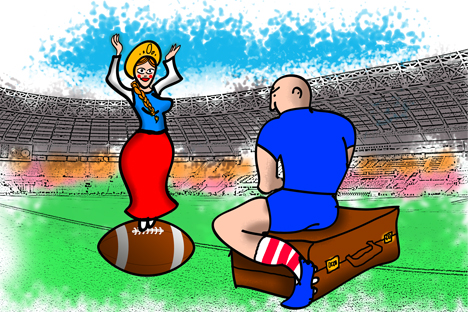 Rugby World Cup Sevens: A Hooligans’ Game Played by Gentlemen. Drawing by Niyaz Karim