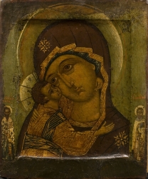A Russian icon, late 16th -  early 17th century. Click to enlarge. Source: Anfrey Rublev Museum