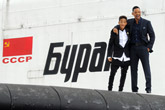 Will Smith and his son Jaden Smith visit Moscow