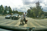 Good Russian drivers save babushkas and cats on the road