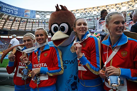 The Russian women's team victory in the 4x400 meter relay has been a very long time coming: Therefore, after the finish, the athletes did not hide their emotions.  