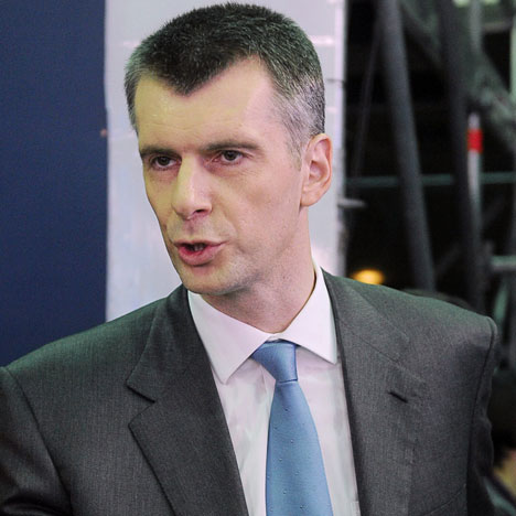 The billionaire Mikhail Prokhorov