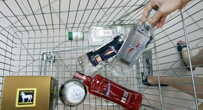  Les ventes de boissons alcoolisées en Russie sont en chute libre. Crédit : TASS