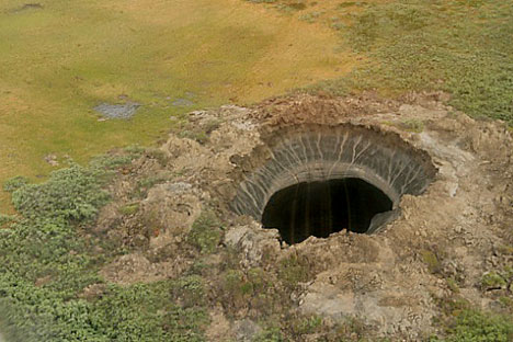 A giant crater discovered in Yamalo-Nenets Autonomous Region. Source: Open source