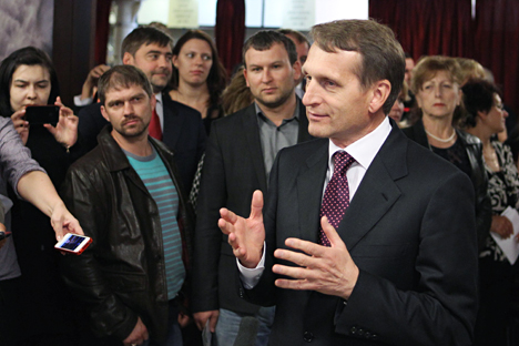 Sergei Naryshkin. Source: Sergei Kuksin / RG State Duma Speaker: We are committed to keeping channels of dialogue open 