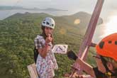 Bungee jumping for the thrill of it: This girl has no fear