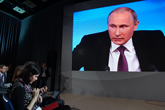 
Putin brushes aside financial concerns at annual news conference