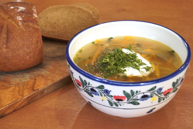 Delicious TV: Rassolnik, soup with pickled cucumbers