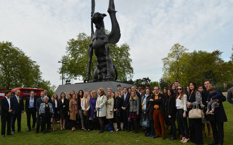 She Guardian in London's Hyde Park. Source: Russian Embassy in London