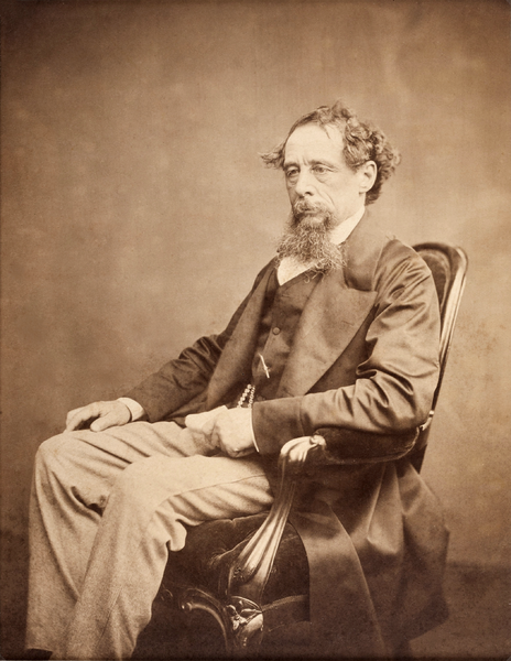 A photograph of Charles Dickens, circa 1860s. Source: Heritage Auction Gallery