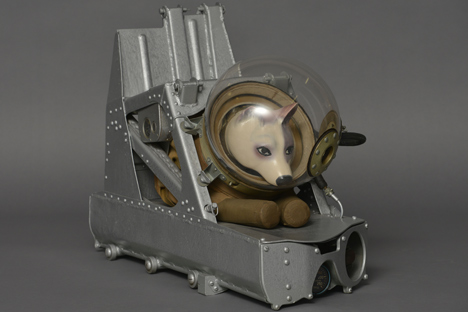 Dog ejector seat and suit, 1955. Source: State Museum and Exhibition Centre ROSIZO