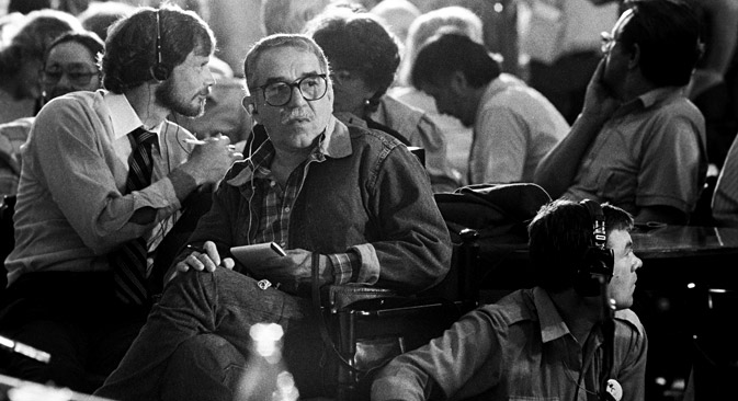 Gabriel García Márquez en el Festival de Cine Internacional de Moscú, 1987. Fuente: M. Yurchenko / Ria Novosti