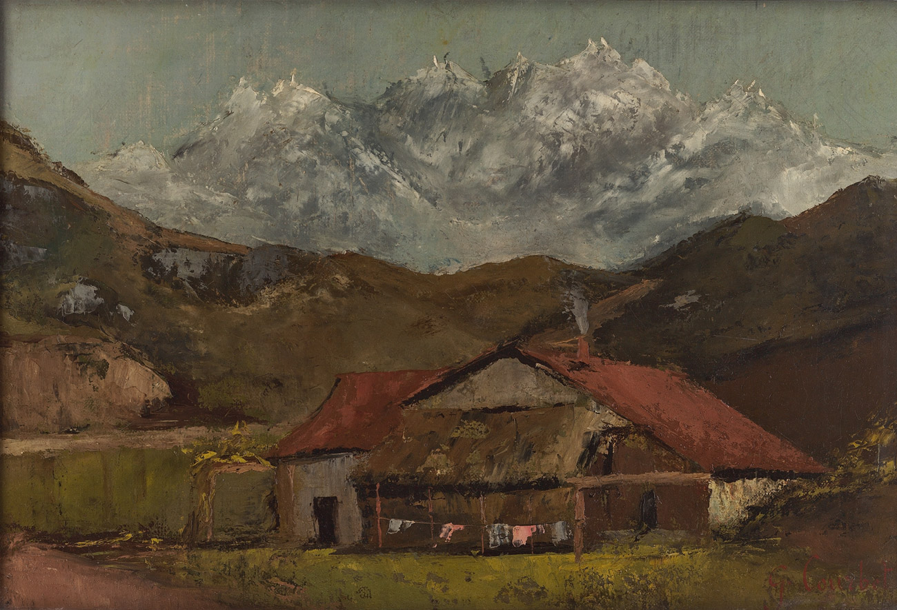 Gustave Courbet, Chalet in montagna, 1874.  Fonte: Museo di Pushkin