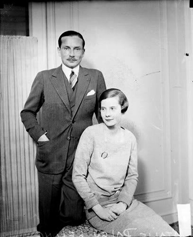 Nathalie Paley et son premier époux Lucien Lelong. Crédit : domaine public 