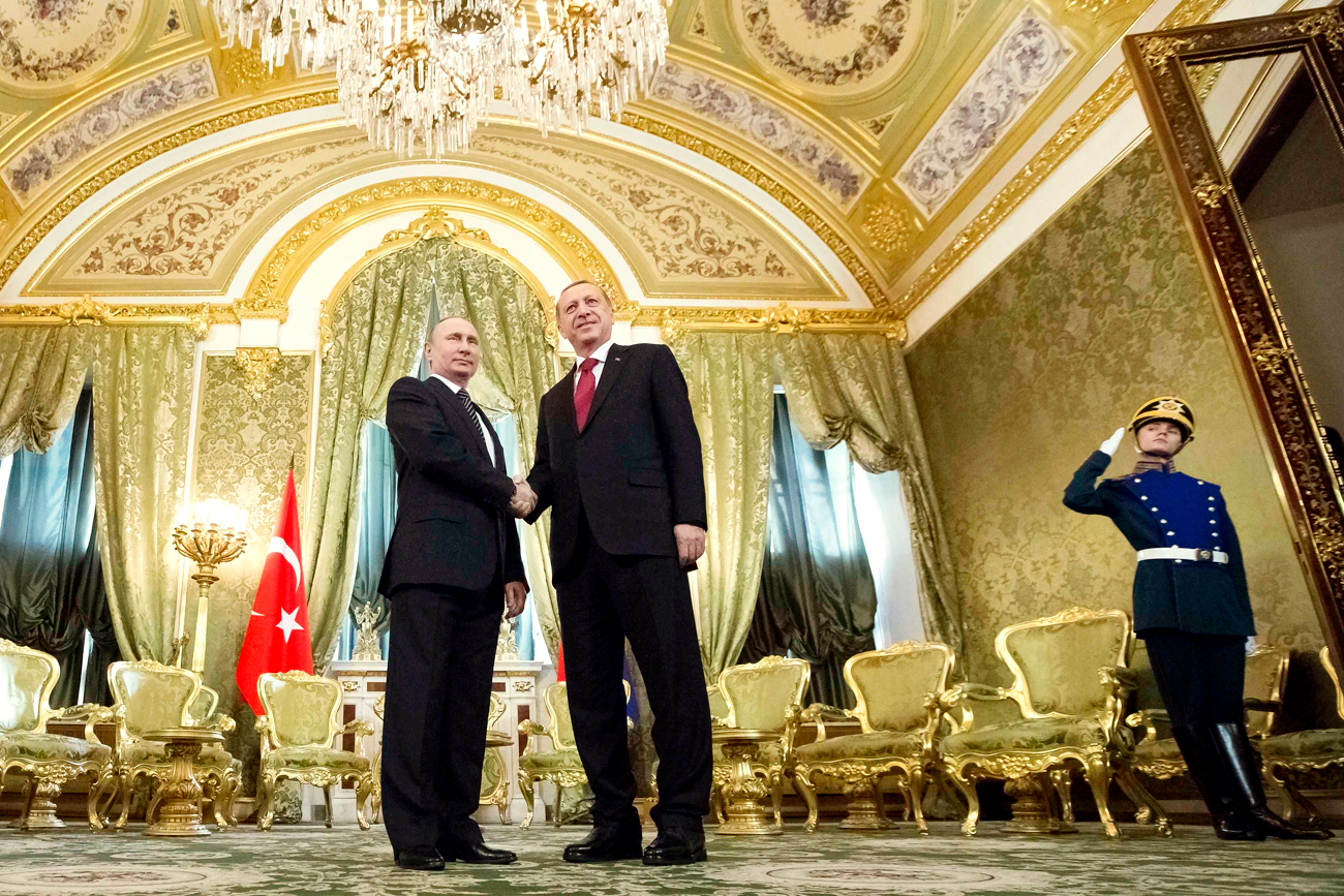 Putin y Erdogan durante su encuentro en el Kremlin. El 10 de marzo de 2017. Fuente: Reuters