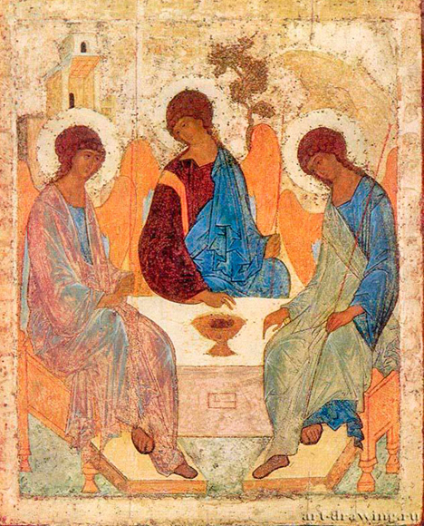 Rublev’s famous Trinity icon, 1411 or 1425-27. Source: Press Photo 